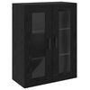 vidaXL Wall Mounted Cabinets 2 pcs Black oak 27.36 x 13.39 x 35.43 in