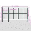 vidaXL Garden Gate Steel 157.5x78.7" Green