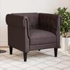 vidaXL Chesterfield Sofa Chair Dark Brown