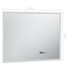 vidaXL Bathroom Mirror Silver Glass, Aluminum 31.5 x 23.6 in Lights