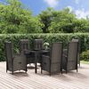 vidaXL Garden Dining Set Black