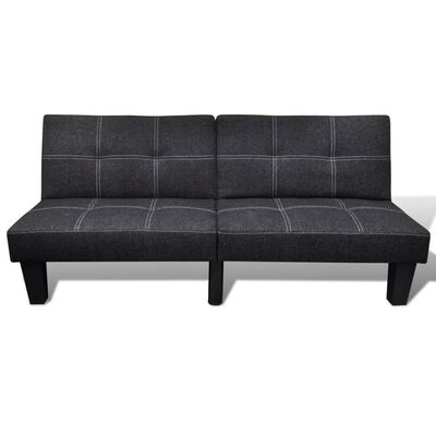 vidaXL Sofa Bed Fabric Adjustable Black
