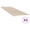 vidaXL Slatted Bed Base Natural wood color Solid poplar wood 35.4x78.7 in