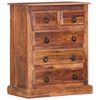vidaXL Drawer Cabinet Light brown Solid Acacia wood 23.6x13.8x29.5 in