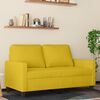vidaXL 2-seater Sofa Yellow Velvet (100% polyester), metal, foam