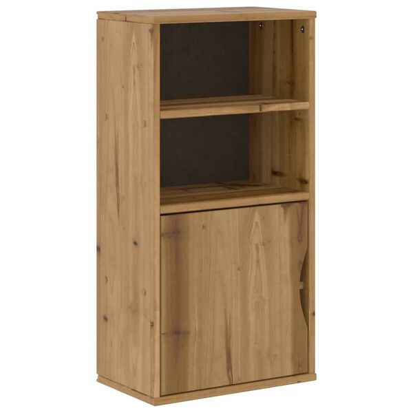 vidaXL Side Cabinet Honey Pine Solid Pine Wood Medium Side Cabinet