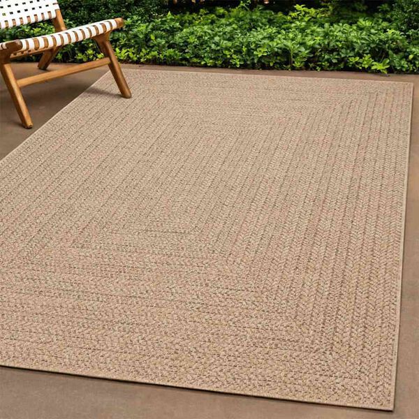 vidaXL Rug Beige Polypropylene Large UV-resistant materials