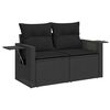 vidaXL Garden Sofa Set Black