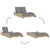 vidaXL Sun Lounger Beige PE rattan 44.9x80.7x28.7 in