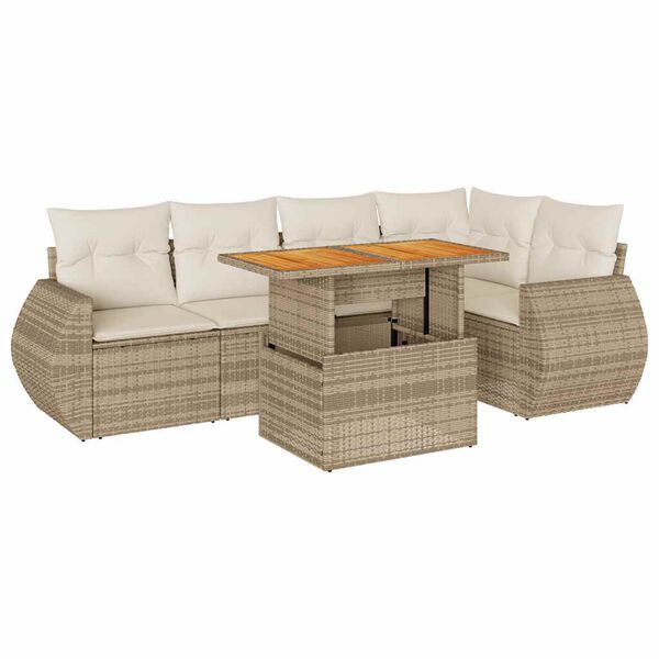 vidaXL Garden Sofa Set Beige