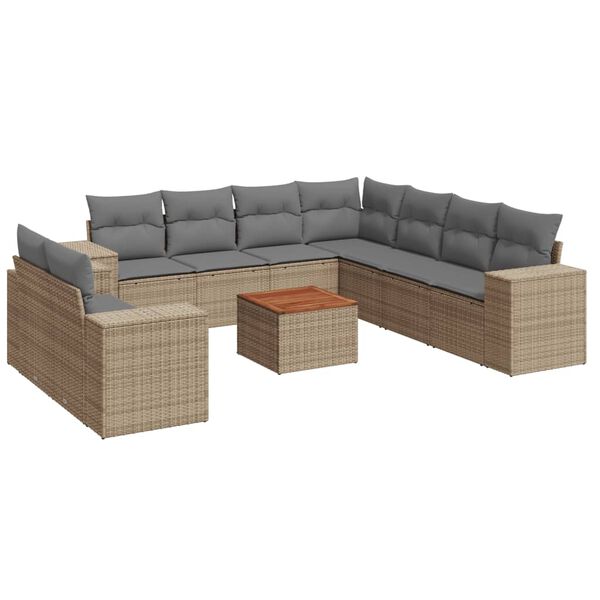 vidaXL Garden Sofa Set Beige