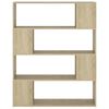 vidaXL Book Cabinet Room Divider Sonoma Oak Engineered Wood Medium