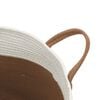 vidaXL Storage Basket Brown and White Cotton 15.7 in x 13.8 in