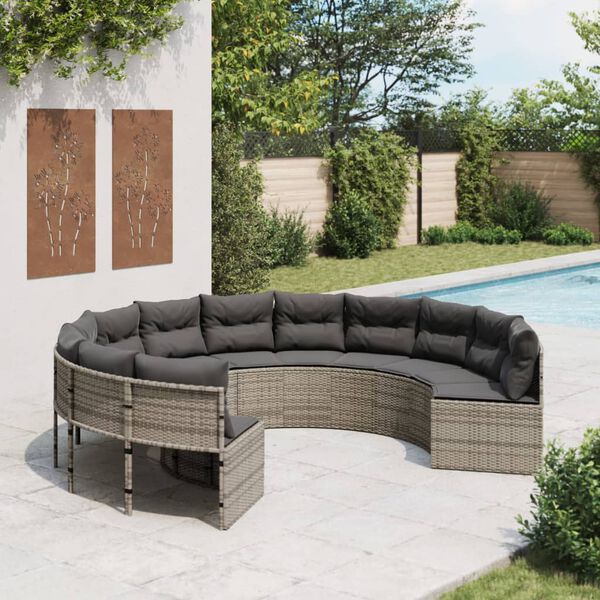 vidaXL Patio Sofa Grey
