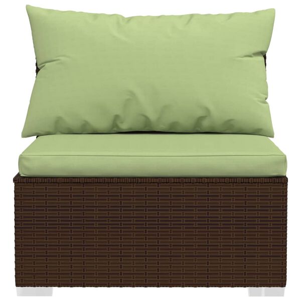 vidaXL Garden Lounge Set Brown, Green