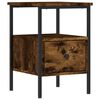 vidaXL Bedside Cabinet Set of 2 Smoked Oak Engineered wood, iron