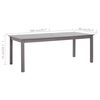 vidaXL Garden Table Grey Wash Solid acacia wood with oil finish Large
