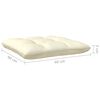 vidaXL Garden Lounge Set Cream and Pinewood Solid pinewood, 100% polyester