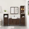vidaXL Bathroom Furniture Set Brown oak Engineered wood, Metal Standard