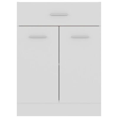 vidaXL Drawer Bottom Cabinet White 23.6"x18.1"x32.1" Engineered Wood