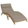 vidaXL Sun Lounger Cushion Taupe 70.9"x23.6"x1.6" Oxford Fabric