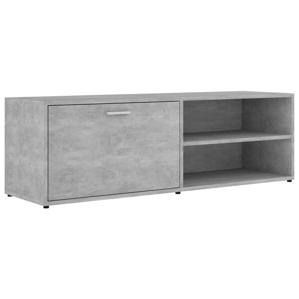 vidaXL TV Cabinet Concrete Grey 47.2x13.4x14.6" Engineered Wood