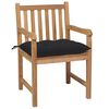 vidaXL Patio Chair Set of 6 Natural Teak