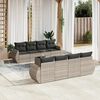 vidaXL Garden Sofa Set Light grey, Dark grey