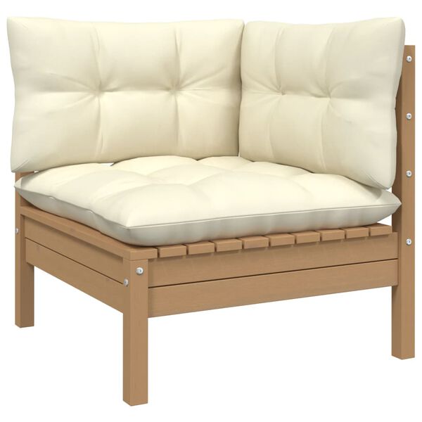 vidaXL Garden Lounge Set Honey brown Solid pine wood Large Modular