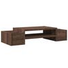 vidaXL Monitor Stand with Storage Brown Oak 27.6x10.6x5.9" Engineered Wood