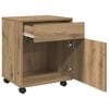 vidaXL Rolling Cabinet Artisan Oak Engineered Wood Medium