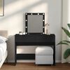 vidaXL Dressing Table Black Engineered wood Medium Dressing Table