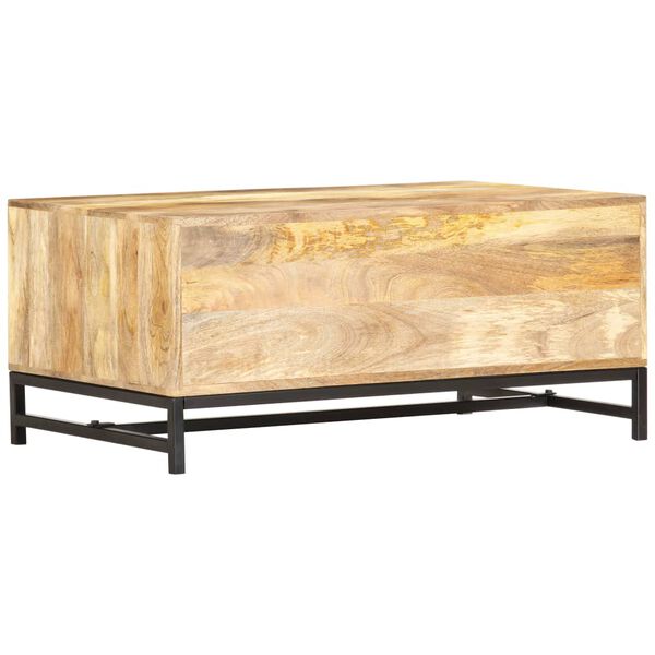 vidaXL Coffee Table Brown Solid mango wood and powder-coated steel
