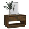 vidaXL TV Cabinet Smoked Oak Engineered Wood 27.6 x 16.1 x 17.3 in