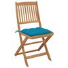 vidaXL Folding Patio Chairs 8 pcs with Cushions Solid Acacia Wood (2x313604+2x314873)