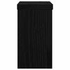 vidaXL Plant Stand 2 pcs Black Oak 3.94 x 3.94 x 7.09 in