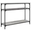 vidaXL Console Table Gray Sonoma Engineered wood, metal Narrow