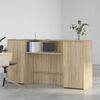 vidaXL Reception Desk Sonoma oak Engineered wood Large Reception Desk