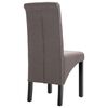 vidaXL Dining Chair Set of 6 Taupe Fabric, Rubber wood Standard size