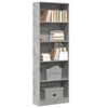 vidaXL Bookcase Concrete Grey Engineered Wood Tall Bookcase