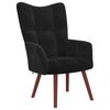vidaXL Relaxing Chair With Stool Black