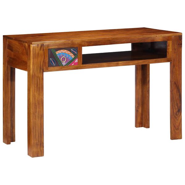 vidaXL Writing Desk with Drawer Brown 43.31 x 19.69 x 28.74 in