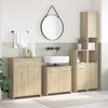 vidaXL Bathroom Furniture Set Sonoma Oak Engineered Wood Large Modern