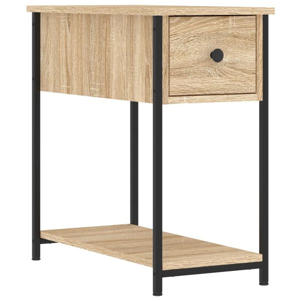 vidaXL Bedside Cabinet Sonoma Oak Engineered wood Compact