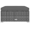 vidaXL Garden Lounge Set Grey PE rattan Large Water-resistant materials