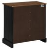 vidaXL Sideboard Black Solid pine wood, metal Medium Sideboard