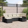 vidaXL Garden Sofa Set Black, Cream white