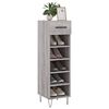 vidaXL Shoe Cabinet Grey Sonoma Engineered wood, iron, aluminum alloy