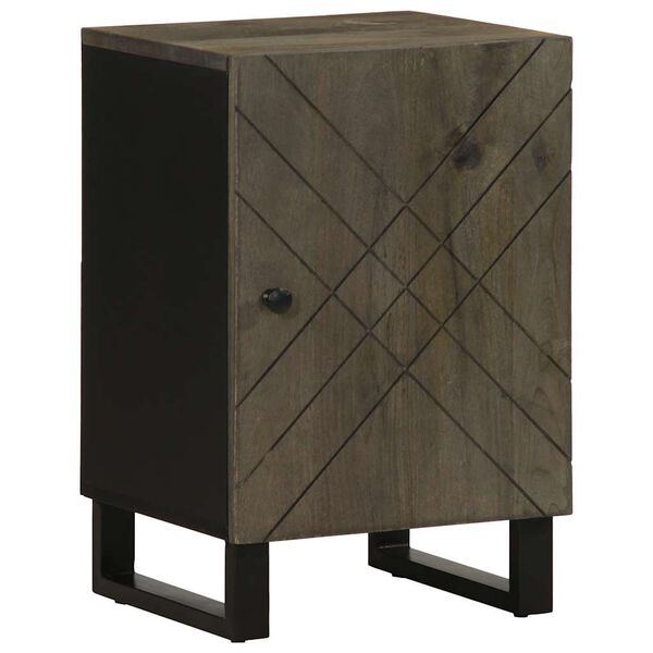 vidaXL Bathroom Cabinet Black Solid mango wood, engineered wood, metal