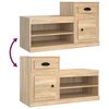 vidaXL Shoe Cabinet Sonoma Oak Engineered wood 39.4 in x 16.5 in x 23.6 in